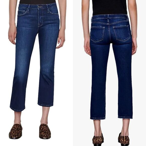 Frame Le Crop Mini Boot Degradable Jean in Terre Wash Size 27 - Picture 12 of 13